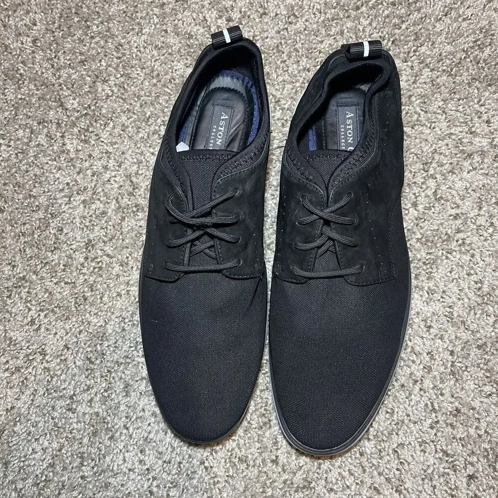 ASTON GREY VEENWEG OXFORD SHOES SIZE 9.5 BLACK
